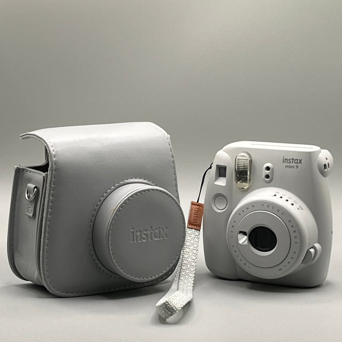 InstaxMini 9 Light Gray Film Camera with Case