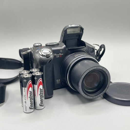 Canon PowerShot S3 IS Black Digital Camera