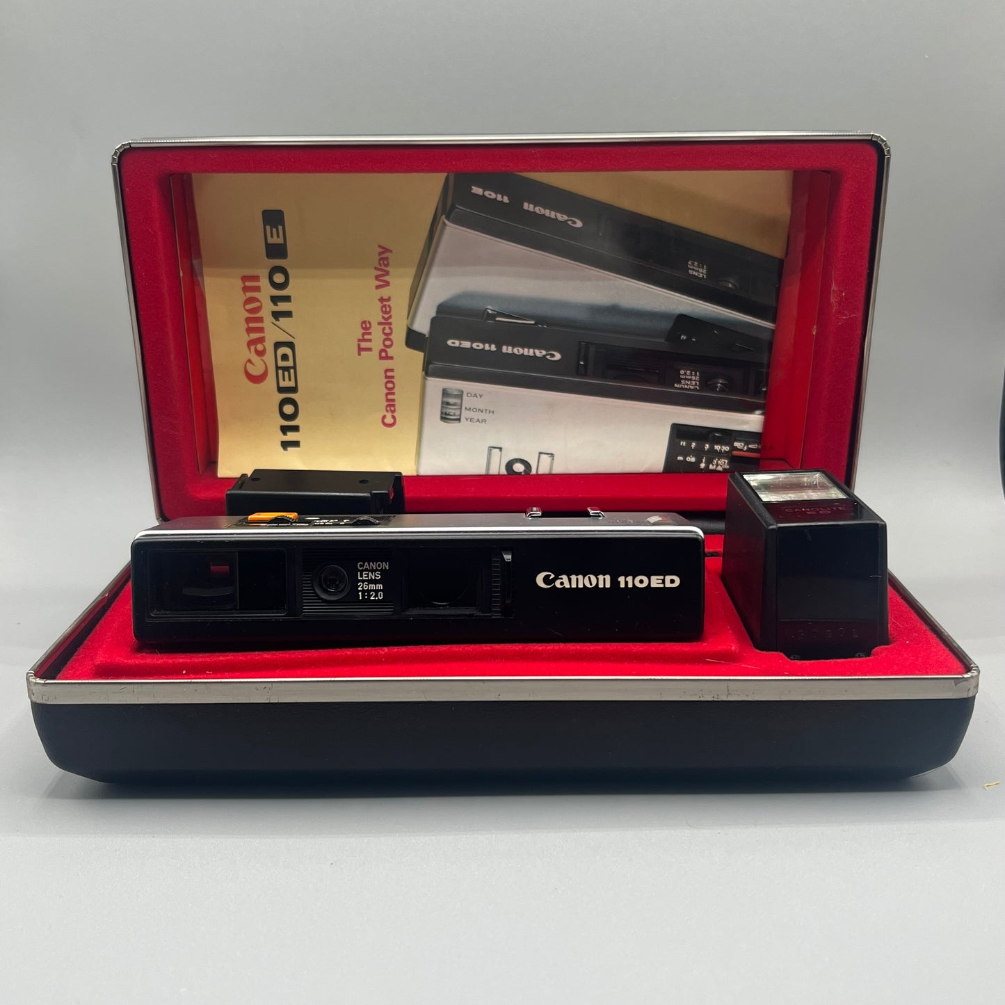 Canon 110 ED Vintage 70s Black Pocket Film Camera