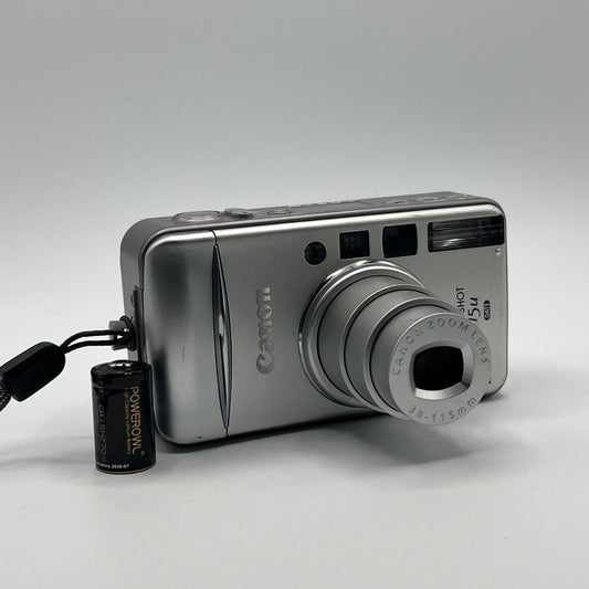 Canon Sure Shot 115u 35mm Point and Shoot Silver Camera
