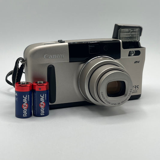 Canon Sure Shot Z135 Caption Silver 35mm Film Camera