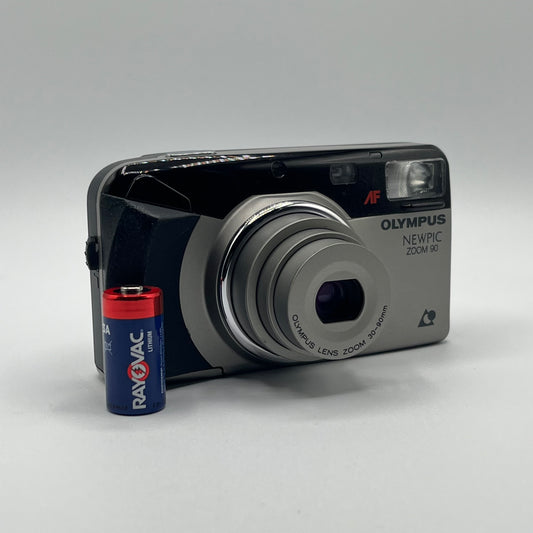 Olympus NewPic Zoom 90 Black and Silver 35mm Point and Shoot Camera