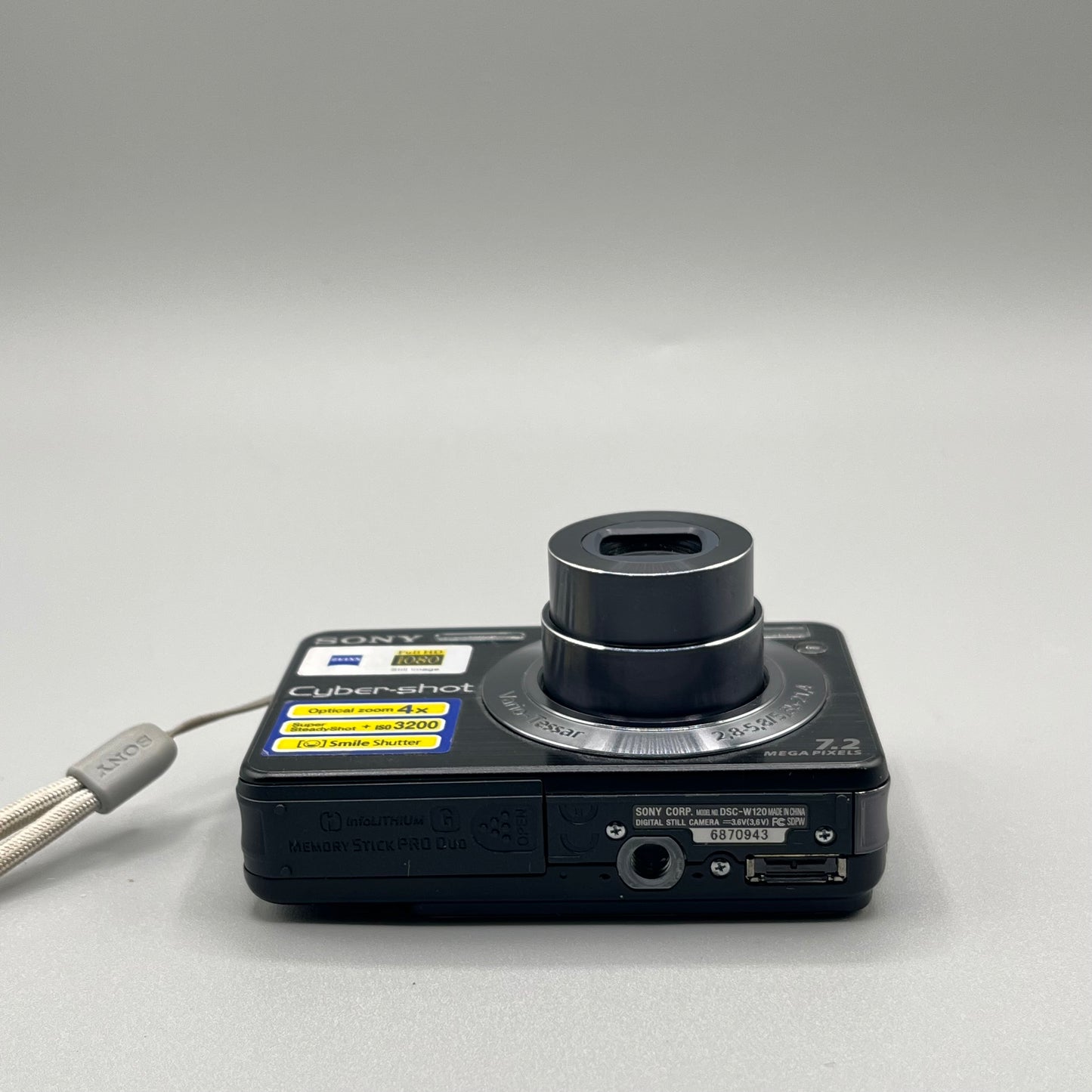 Sony CyberShot DSC-W120 Black Digital Camera