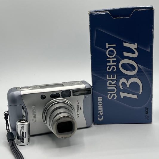 Canon Sure Shot 130u Silver Point and Shoot Film Camera