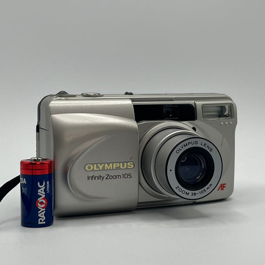 Olympus Infinity Zoom 105 Silver Film Camera