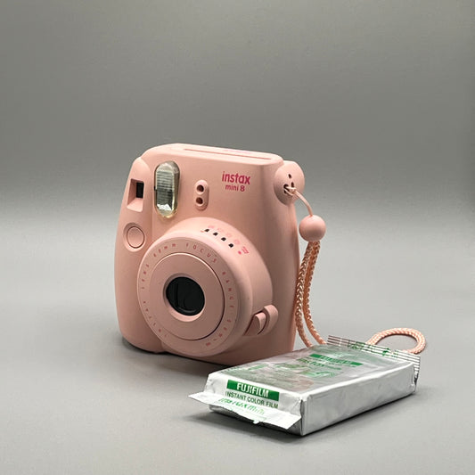 InstaxMini 8 Light Pink Film Camera with Film