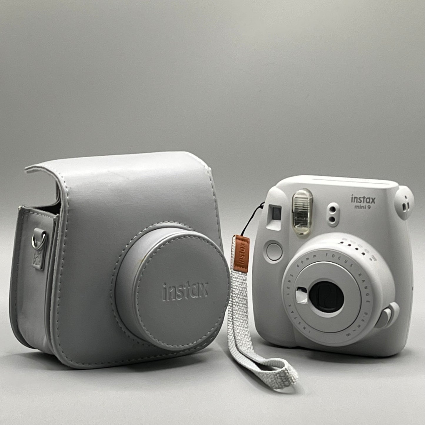 InstaxMini 9 Light Gray Film Camera with Case