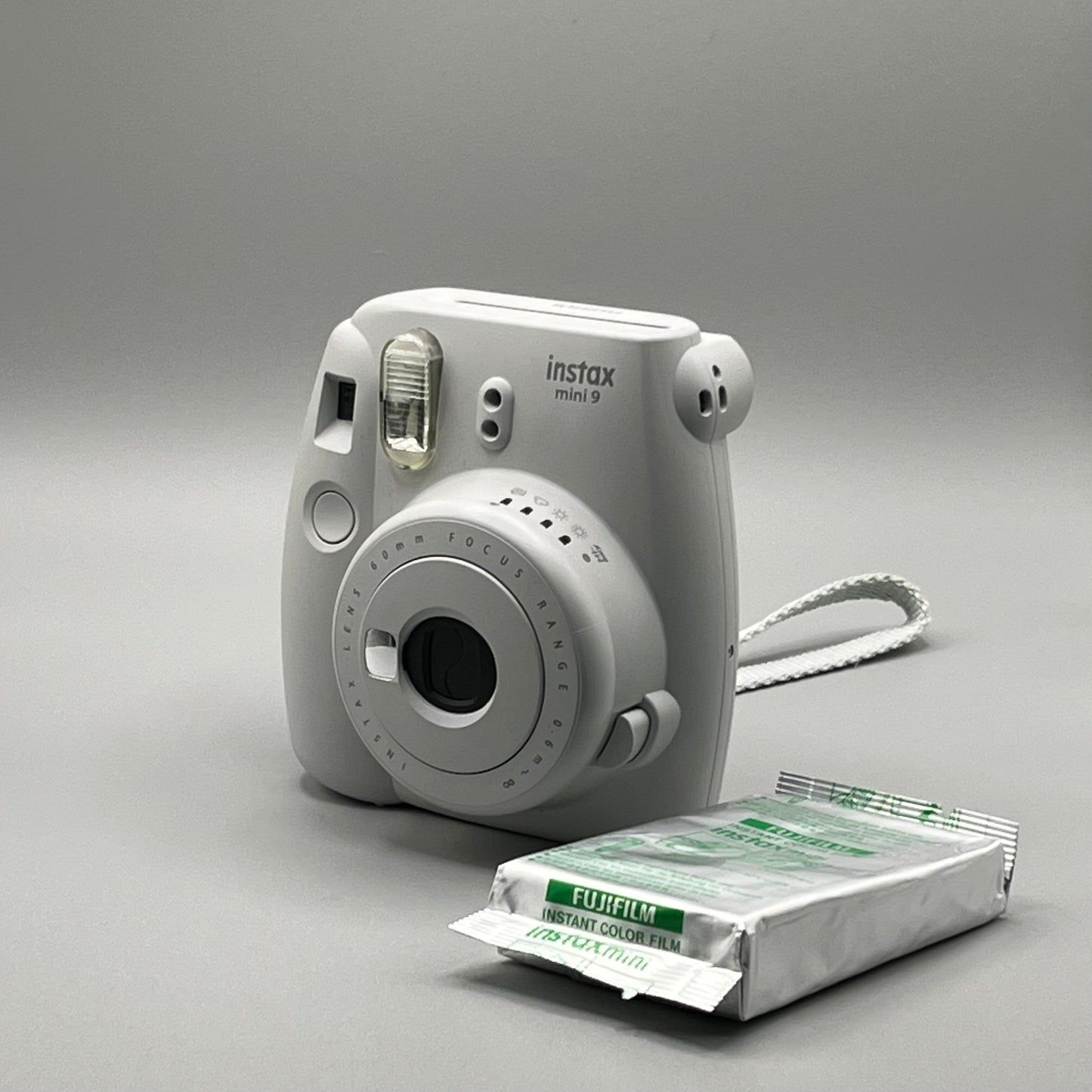 InstaxMini 9 Light Gray Film Camera with Case