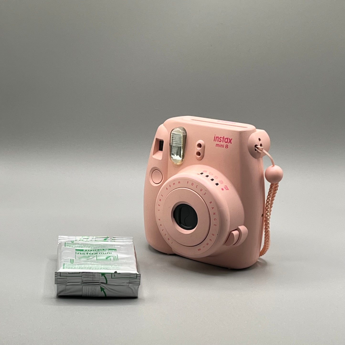 InstaxMini 8 Light Pink Film Camera with Film